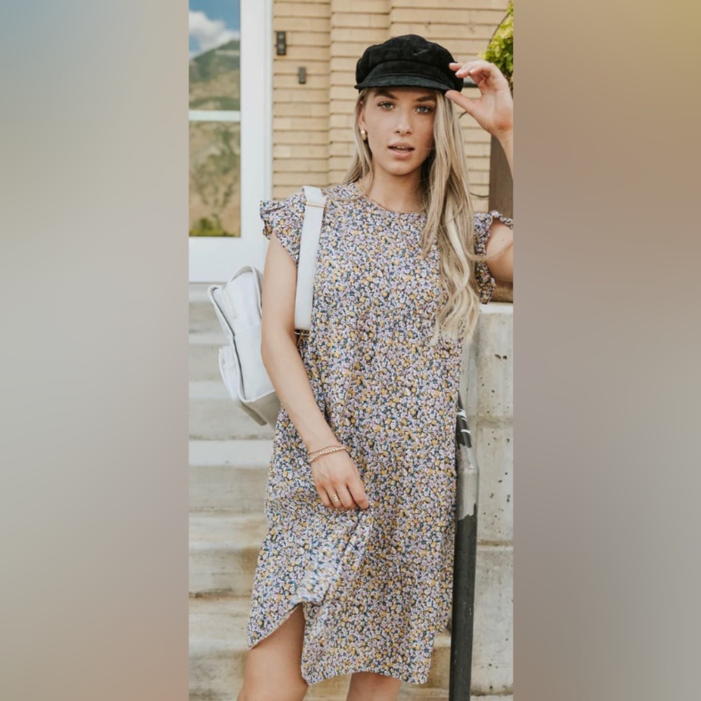 LoveOliveCo Floral Midi Dress